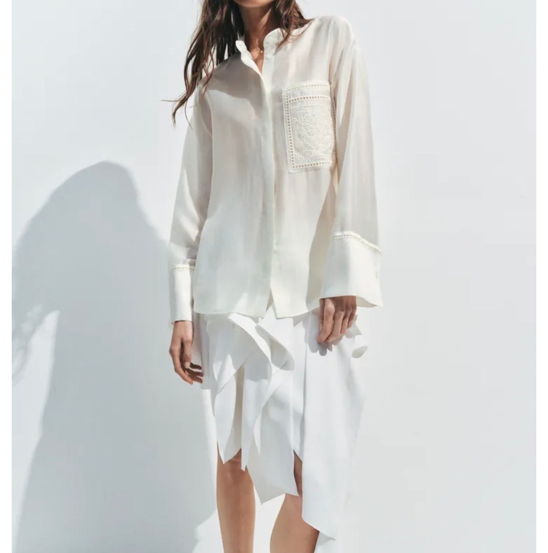 White Bloomstone Blouse