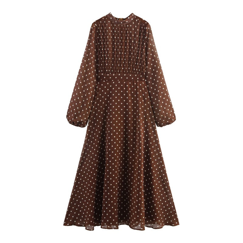 Brown Polka Dot Dress