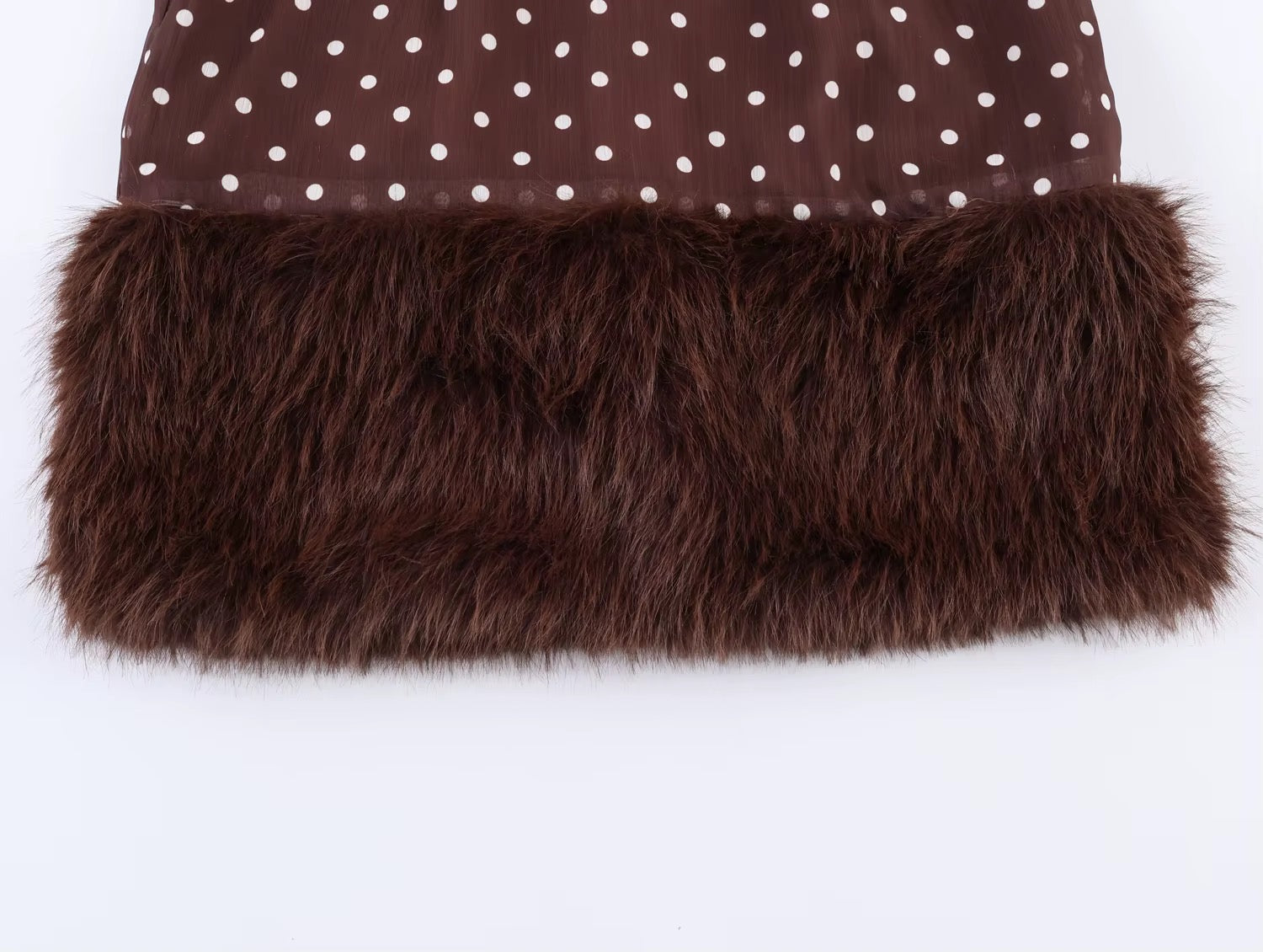 Faux Fur Polka Midi