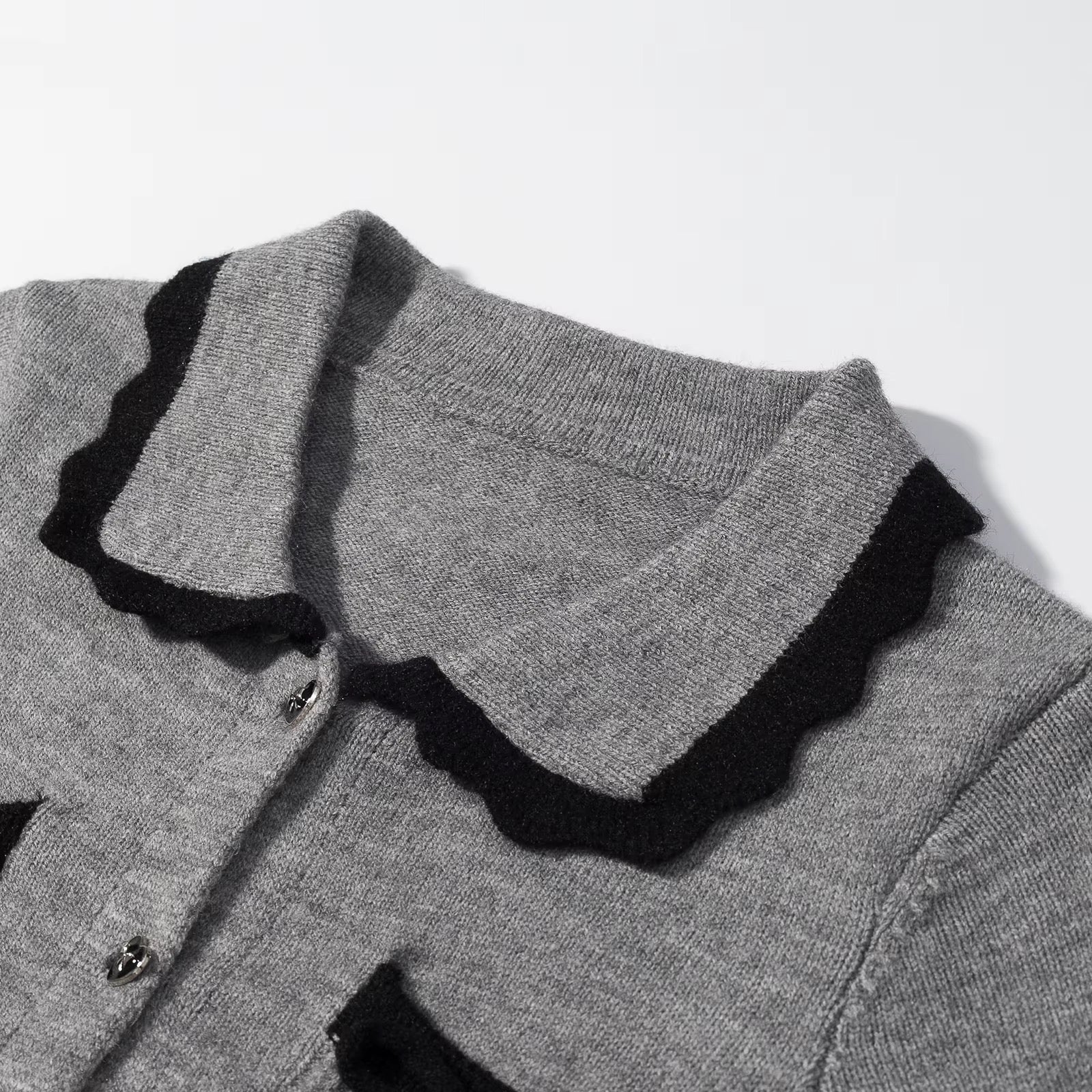 Grey Bow Knit Set
