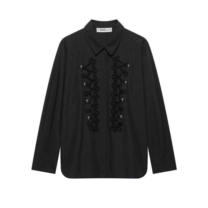 Iris Black Blouse