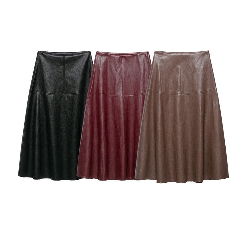 Black Leather Skirt