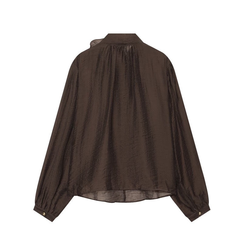 Brown Floral Blouse