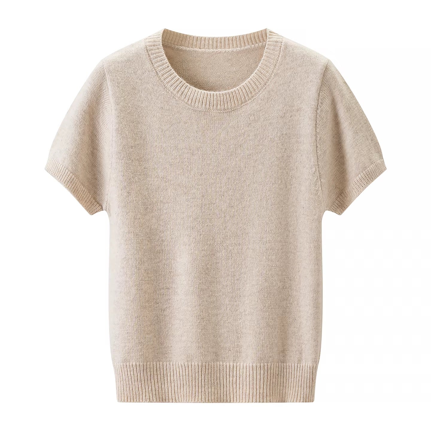 Beige Two Piece Sweater Set