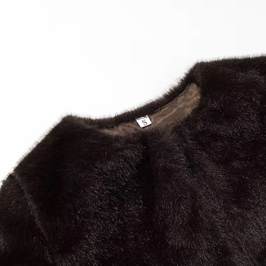 Faux fur coat