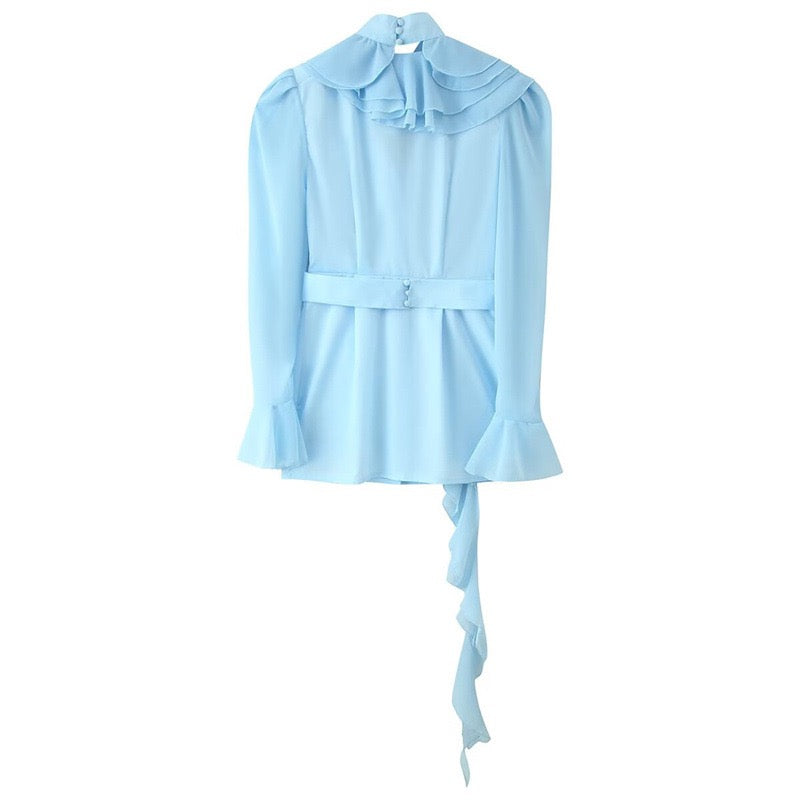 Blue statement blazer