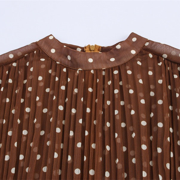 Brown Polka Dot Dress