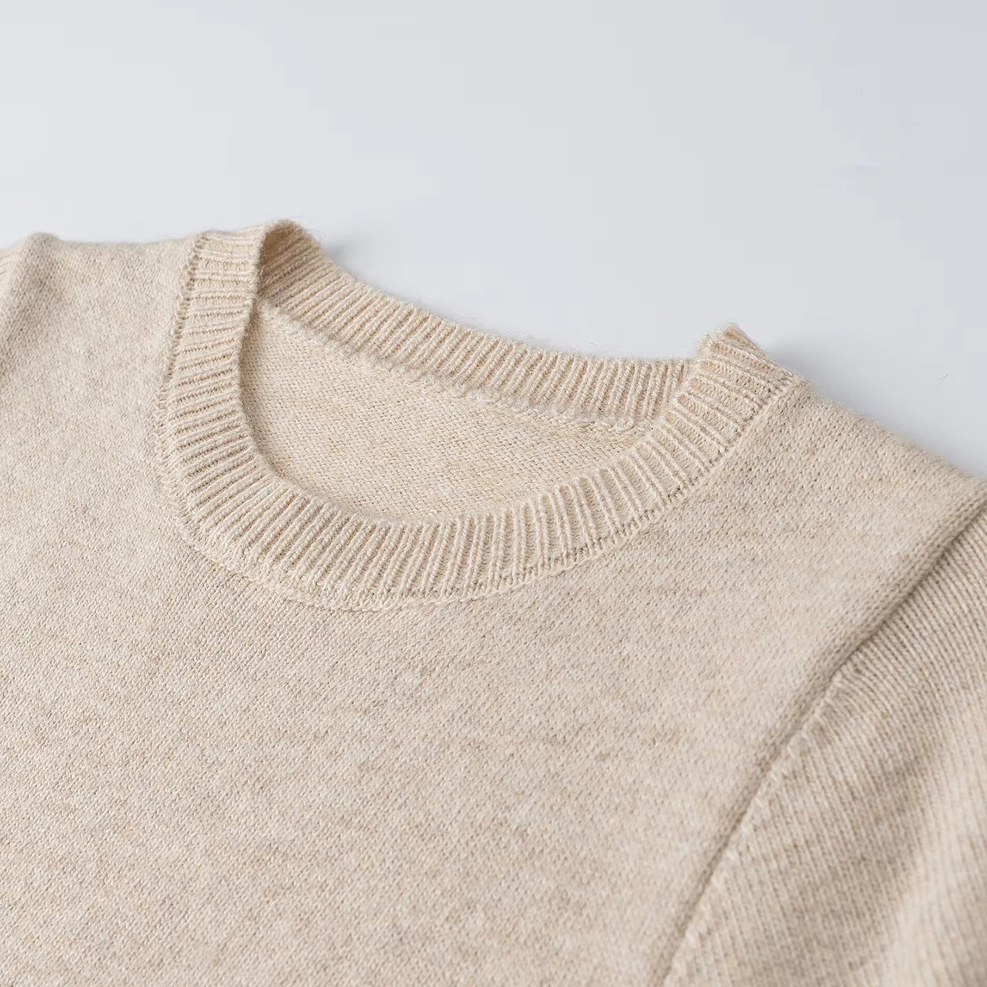 Beige Two Piece Sweater Set