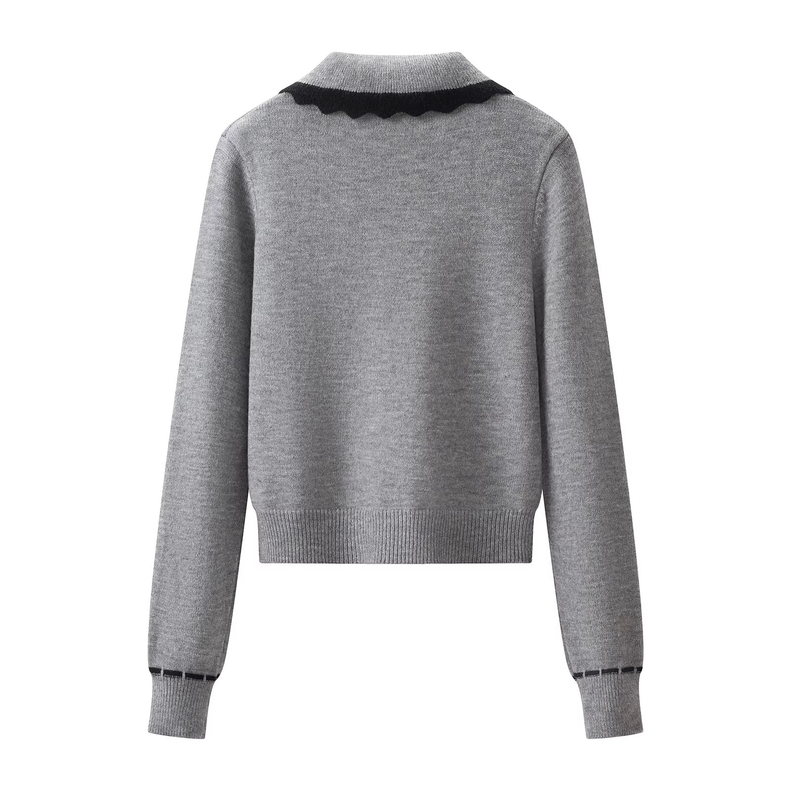 Grey Bow Knit Set