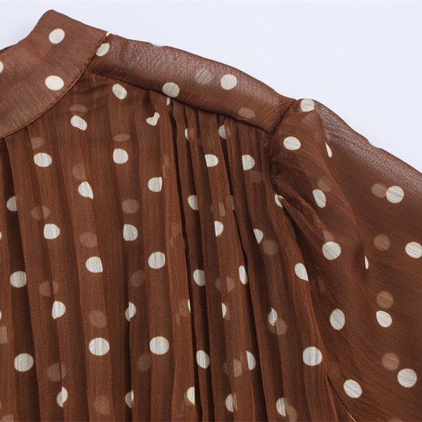 Brown Polka Dot Dress