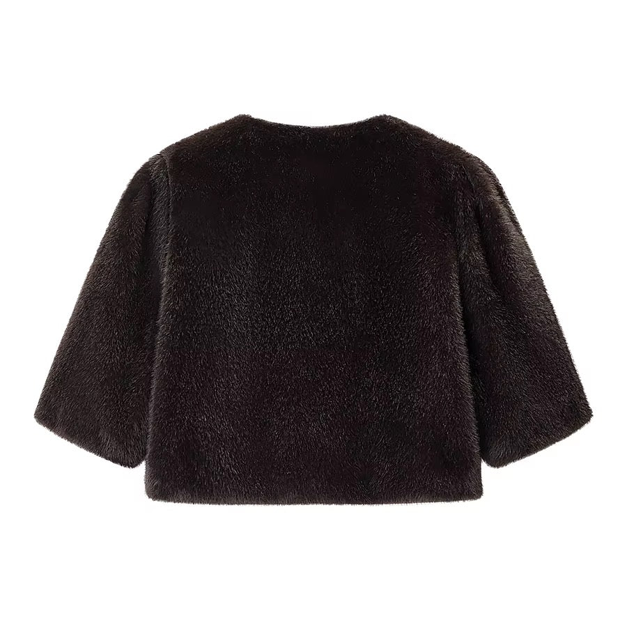 Faux fur coat