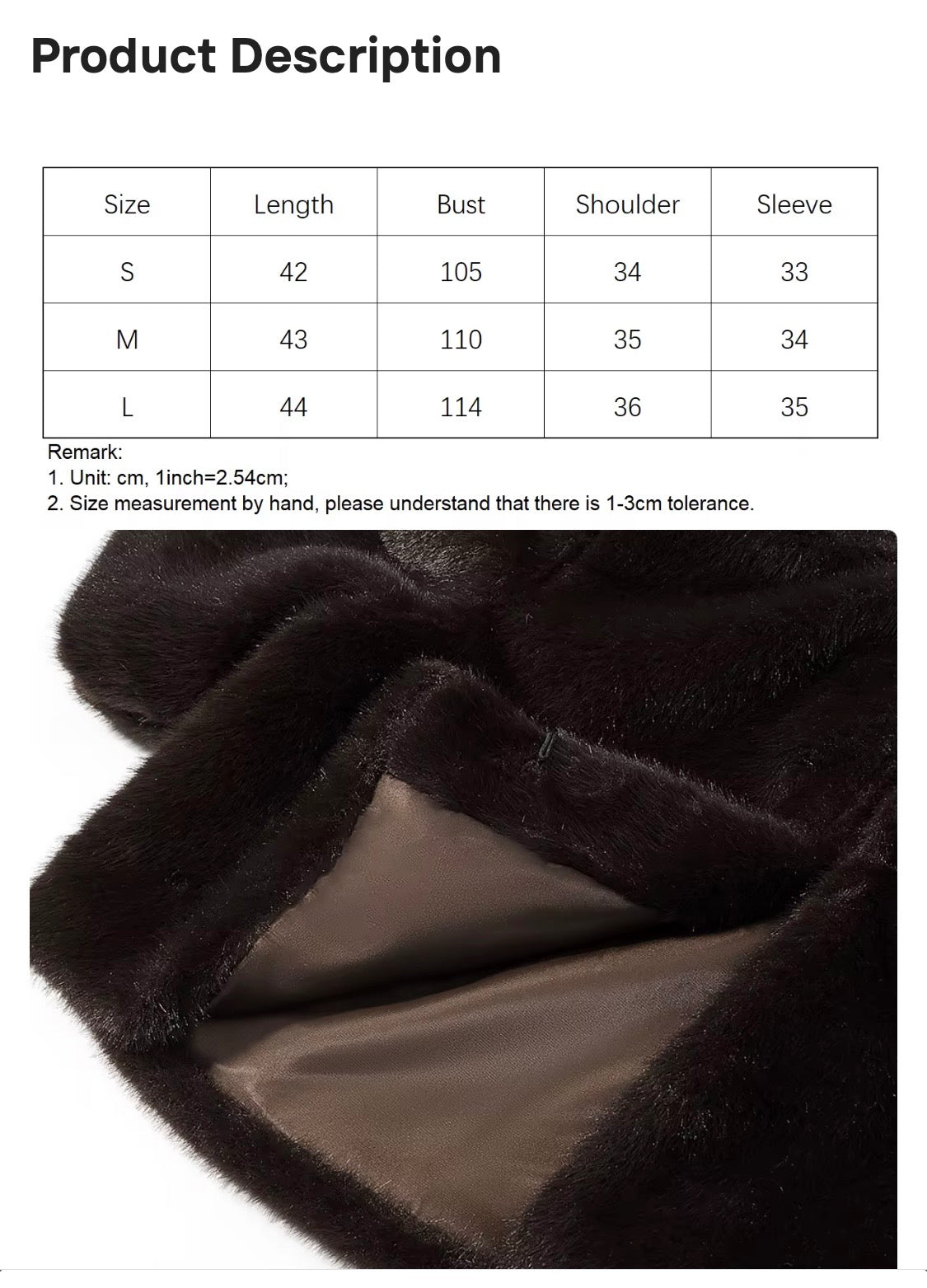Faux fur coat