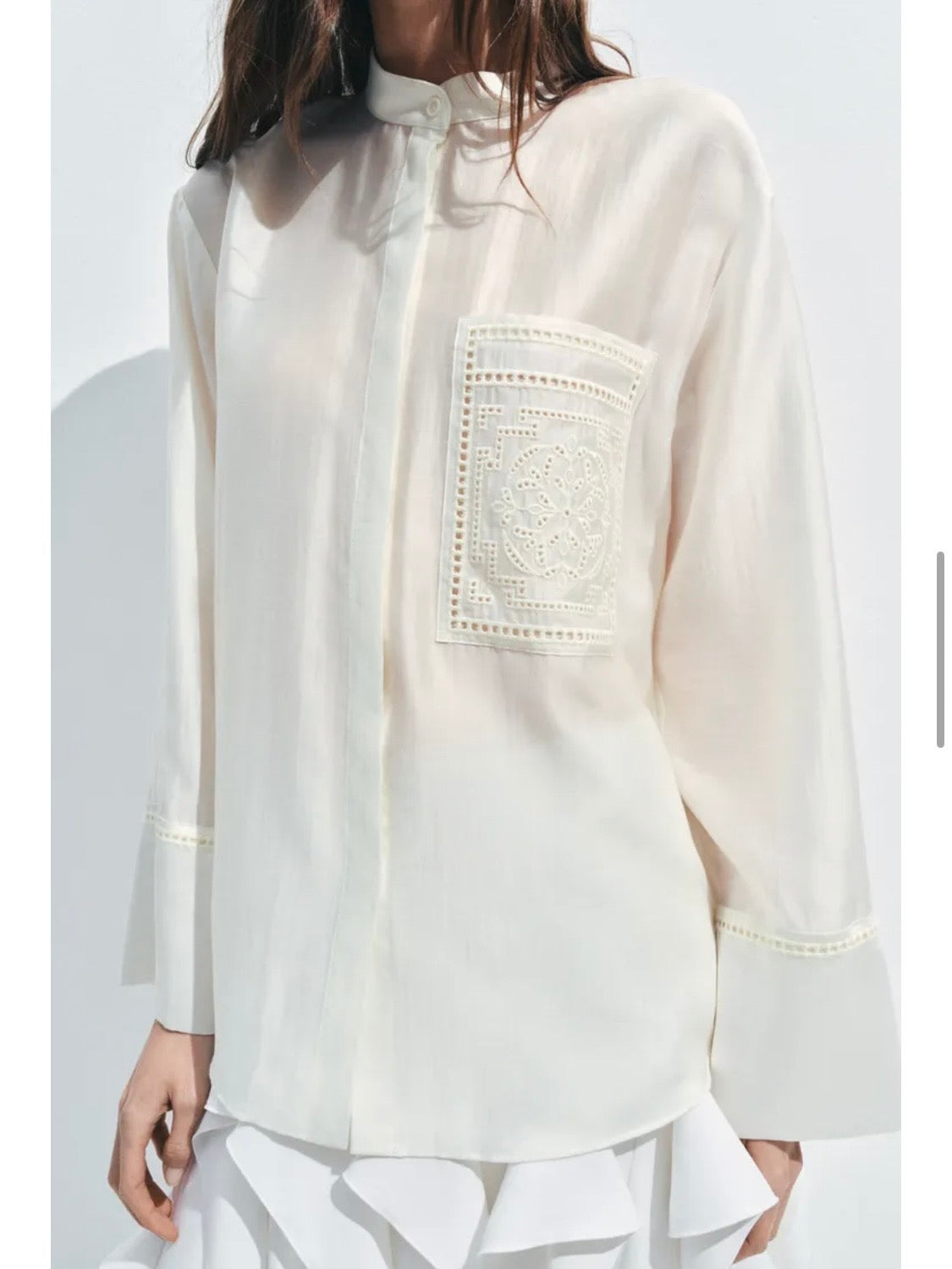 White Bloomstone Blouse