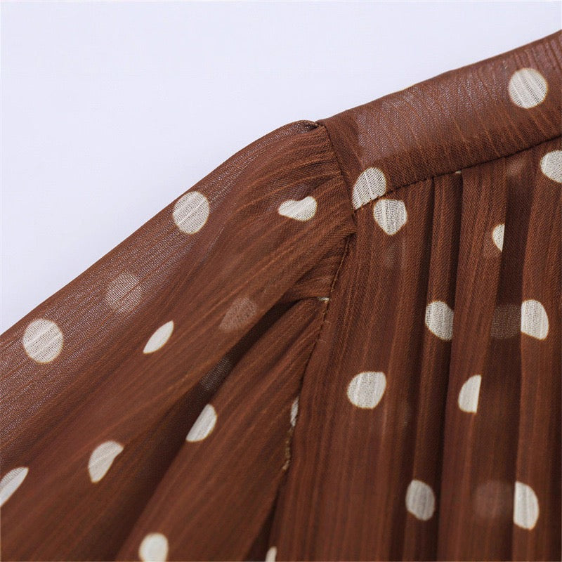 Brown Polka Dot Dress