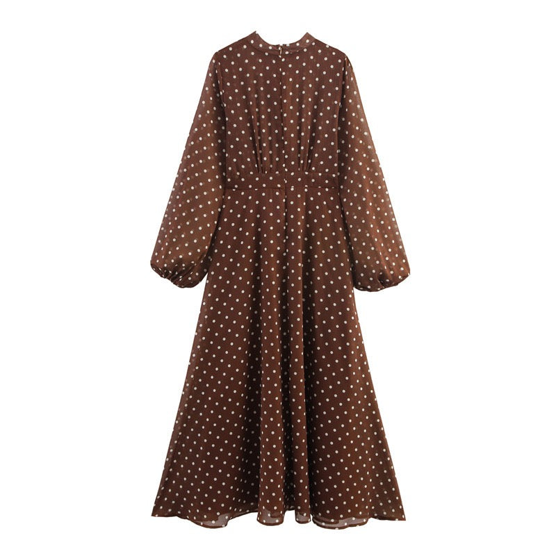 Brown Polka Dot Dress