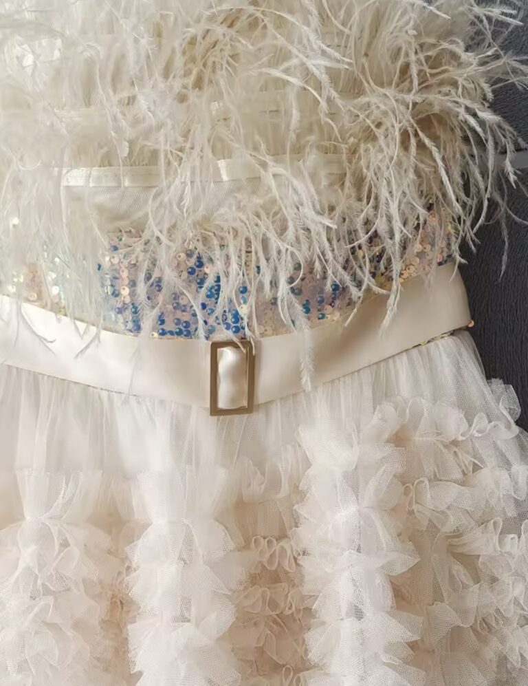 Aella Pink Feather Dress