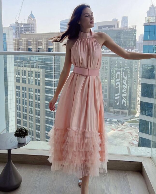Ava Pink Ruffle Dress