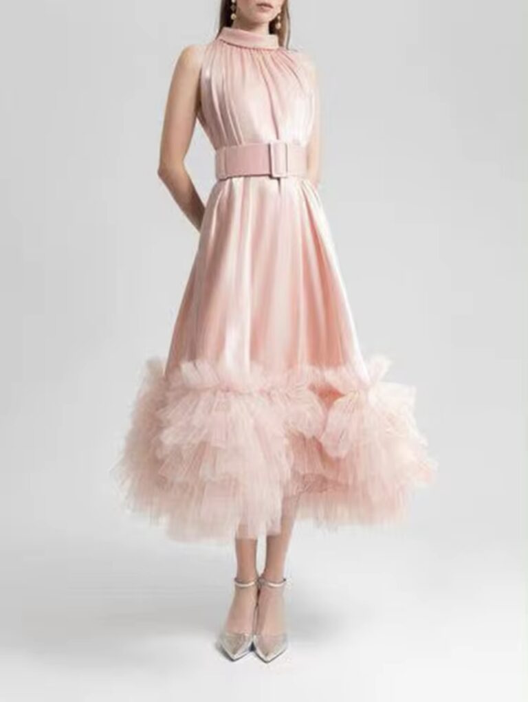Ava Pink Ruffle Dress