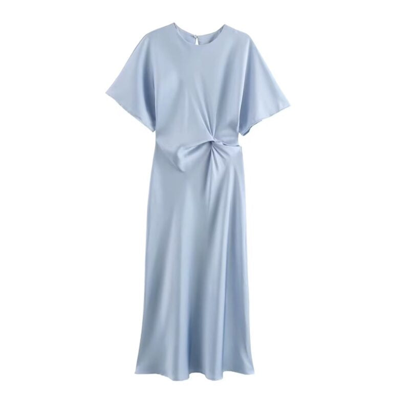 Light Blue Silk Dress