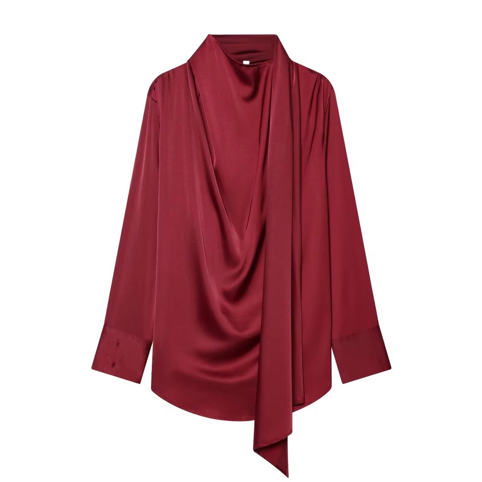 Mary Maroon Silk Blouse