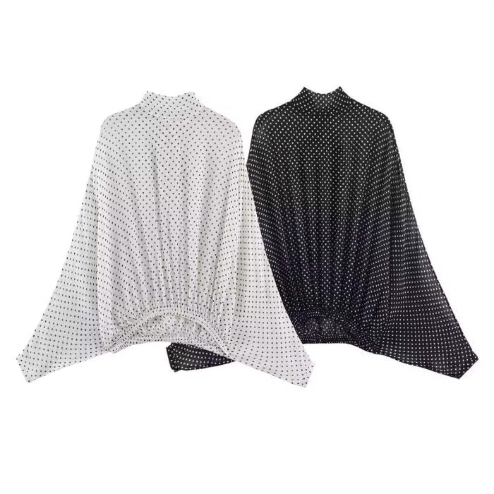 White Polka Dot Skirt Set