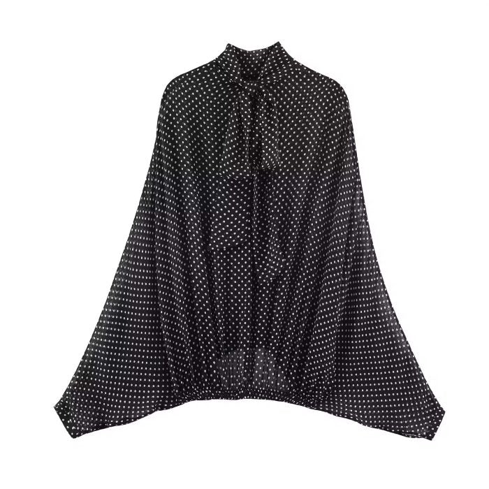 Black Polka Dot Skirt Set