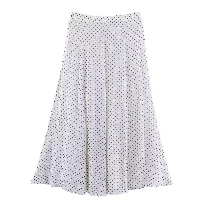 White Polka Dot Skirt Set