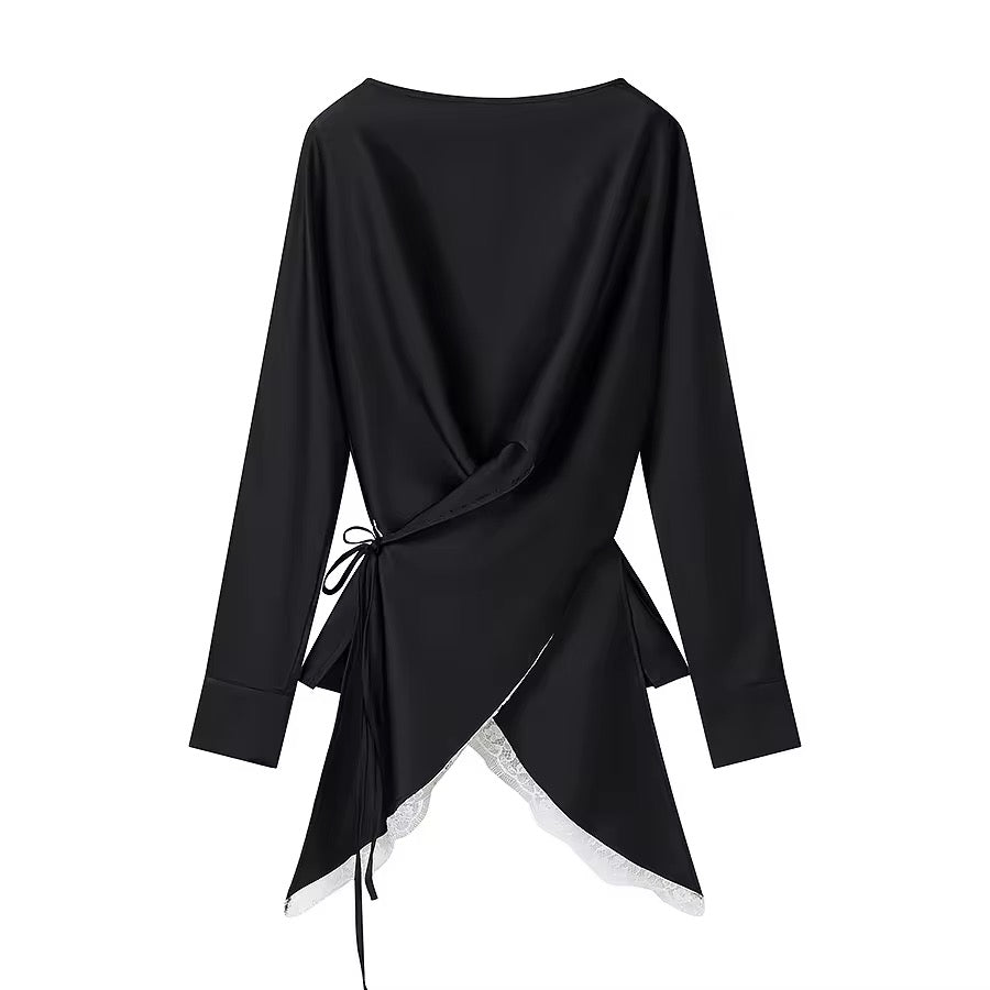 Black Silk Two Piece Set