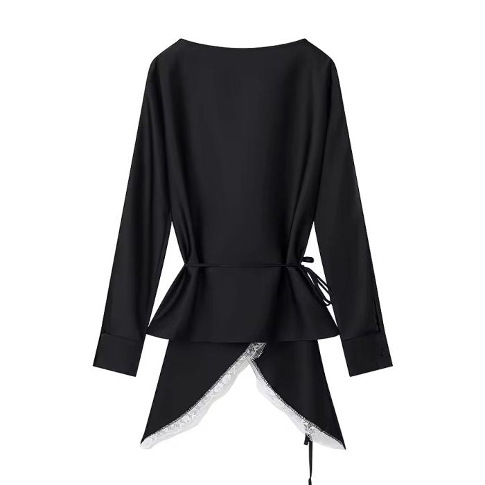 Black Silk Two Piece Set