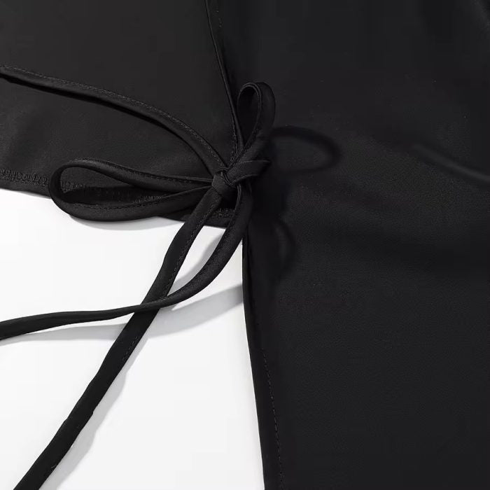 Black Silk Two Piece Set