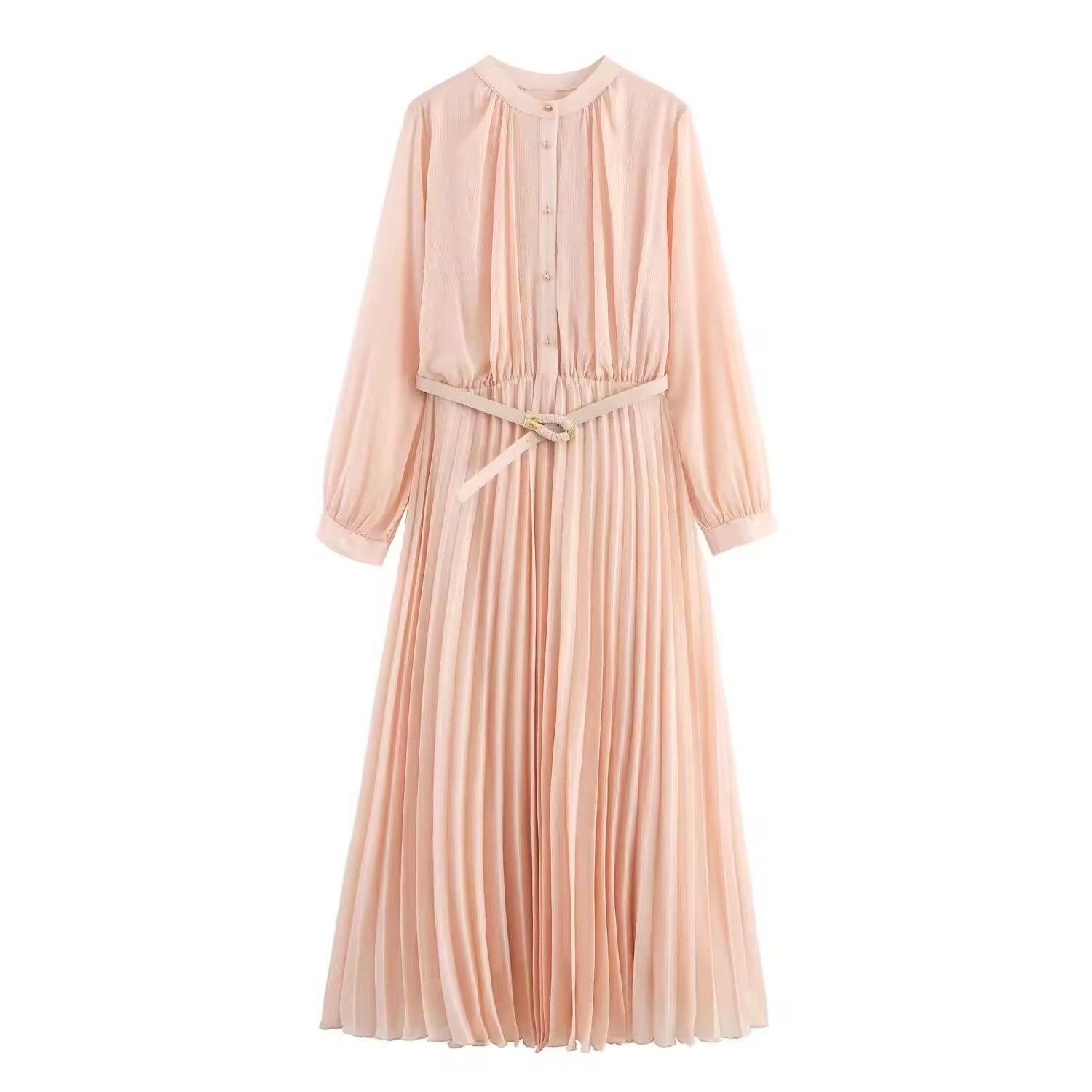 Pink Pleated Dress