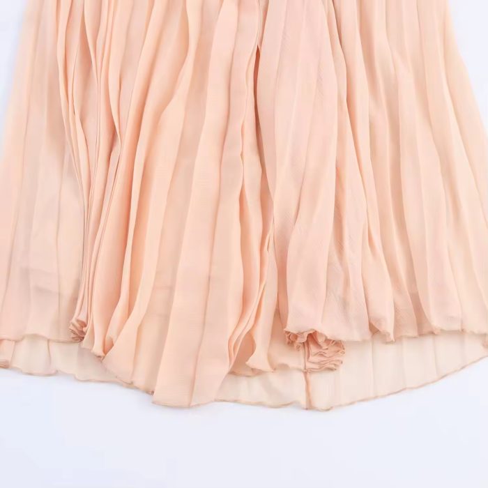 Pink Pleated Dress