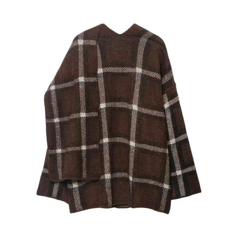 Amanda Check Cardigan