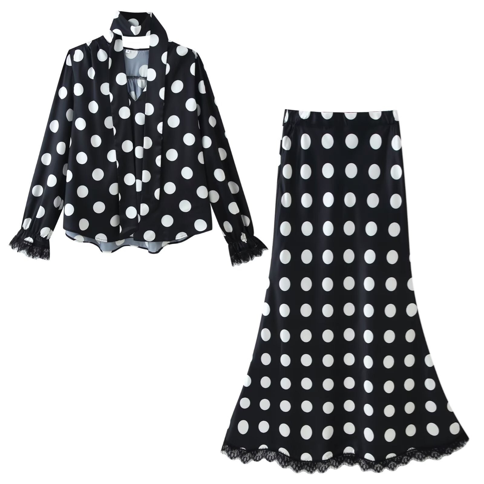 Arabella Black Polka Set