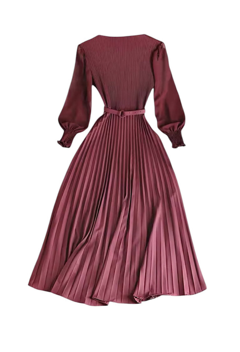 Burgundy Khloe Dress