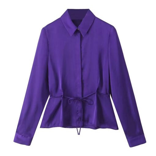 Purple Silk Blouse