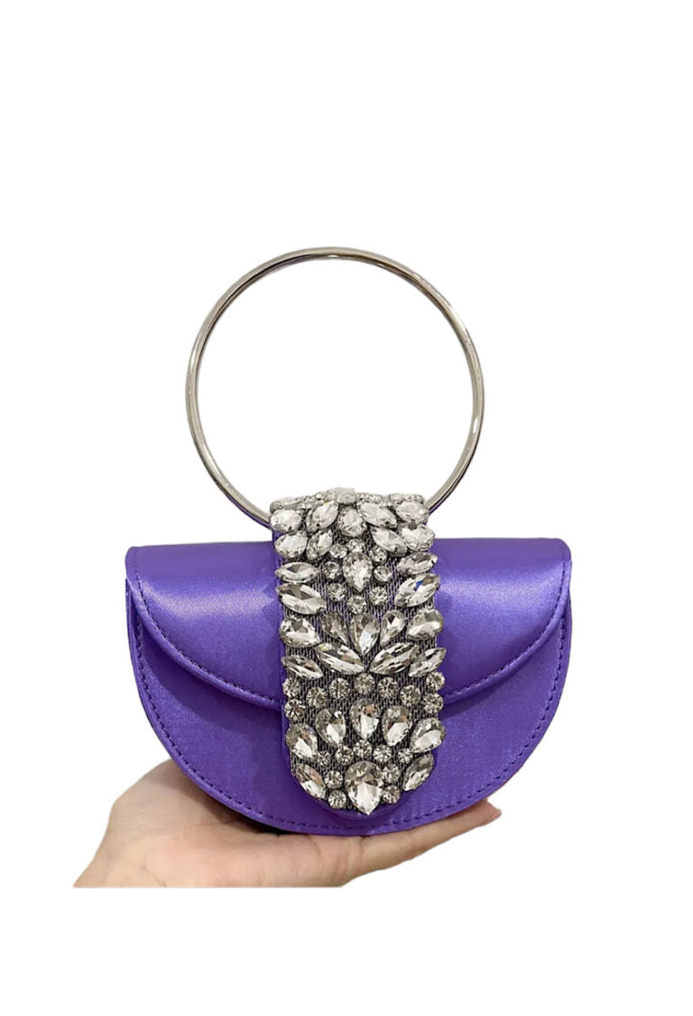 Purple Silk Clutch