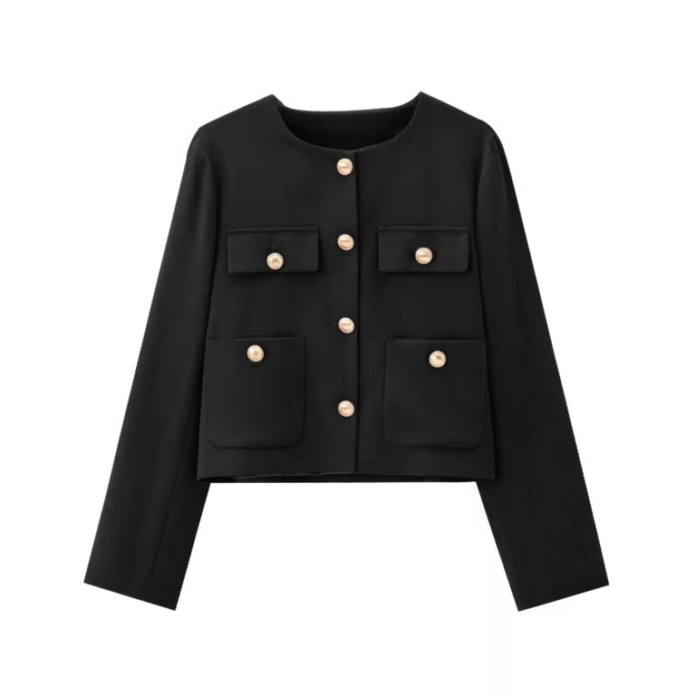 Black Buttoned Jacket