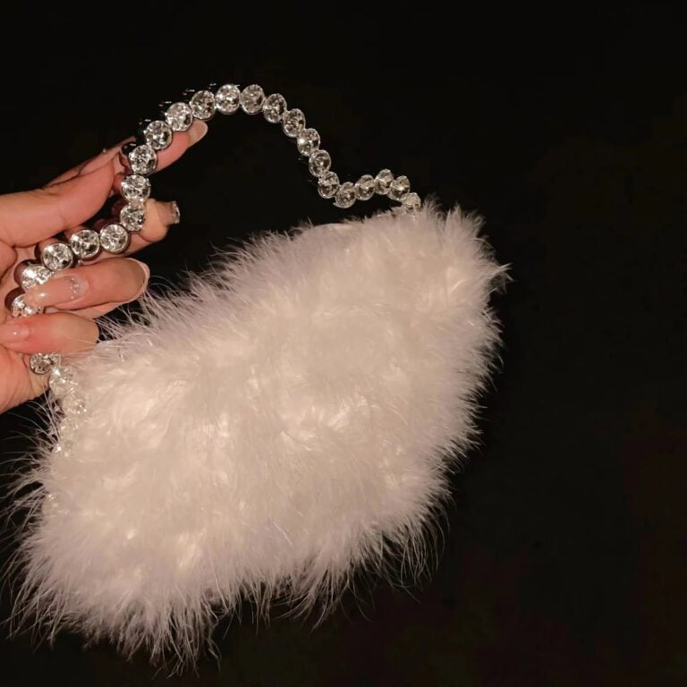 White Fur Clutch