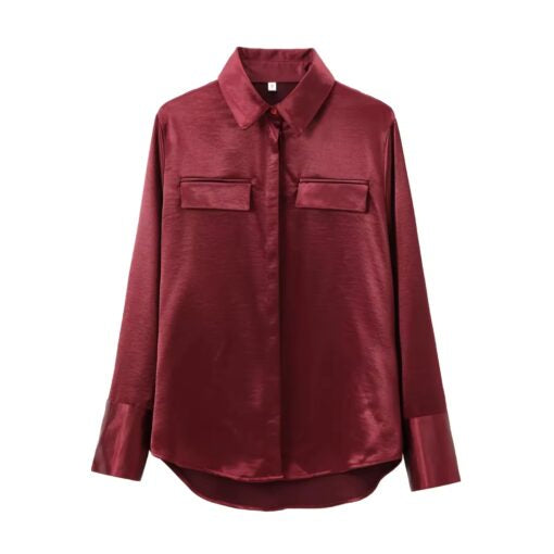 Wine Red Blouse