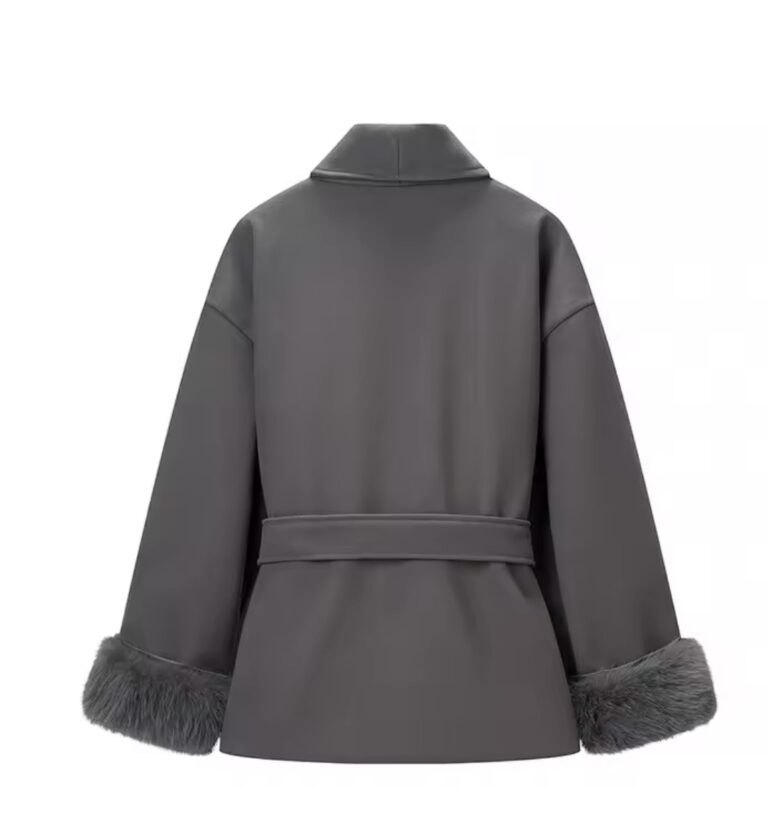 Dark Grey Fur Coat