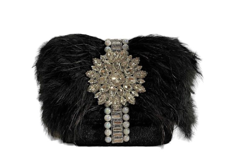 Black Swarovski Clutch Bag