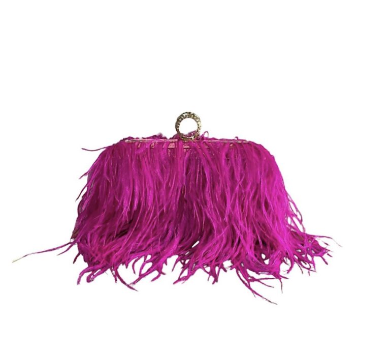 Odessa Neon Pink Feather Bag
